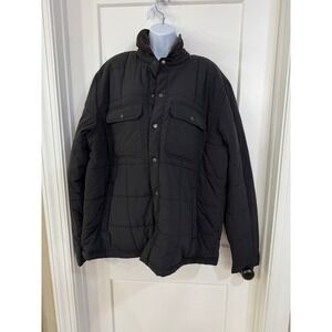 Cotton:On Men's Puffer Shacket Collared Jacket with Pockets Black Size 2XL NEW